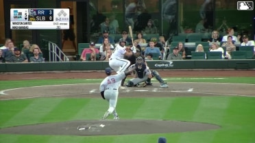 Niko Kavadas homers (12) on a fly ball to right center field.