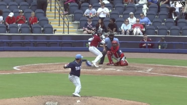 Filippo Di Turi triples (1) on a sharp line drive to center fielder Enddy Azocar.
