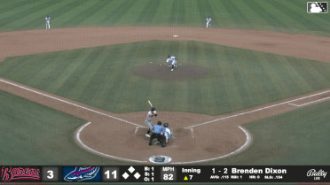 Brenden Dixon homers (1) on a fly ball to left field.