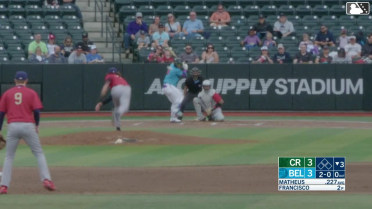 Juan Matheus homers (1) on a fly ball to right center field.