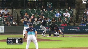 Nick Pratto triples (1) on a line drive to center fielder Kellen Strahm. Dairon Blanco scores.