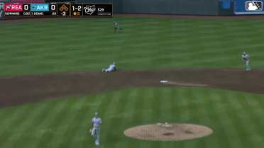 Ralphy Velazquez homers (1) on a fly ball to center field. Angel Genao scores.