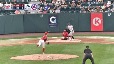 Keiner Delgado homers (10) on a fly ball to left center field. Matt King scores. Jesus Castillo scores.