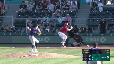 Victor Labrada homers (2) on a fly ball to right field.