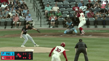 Ruben Ibarra homers (9) on a fly ball to left field. Carlos Jorge scores. Cam Collier scores.