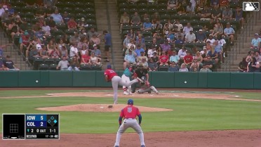 Jose Tena hits a two-run homer
