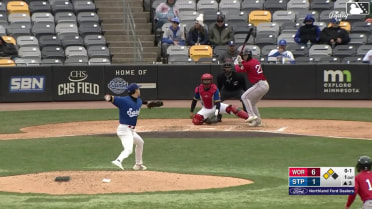 Jason Delay singles on a soft ground ball to pitcher Matt Bowman. Mikey Romero scores. Vinny Capra to 3rd.