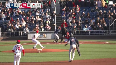 Jorge Burgos doubles (3) on a sharp line drive to left fielder Will Turner. Jackson Hornung scores.
