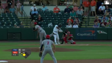 Eric Booth Jr. out on a sacrifice fly to center fielder Dashyll Tejeda. Ty Head scores.