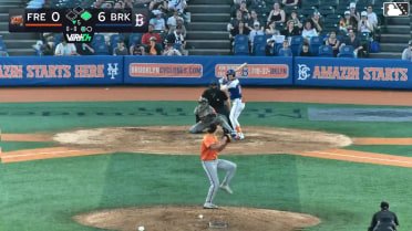 Colin Houck homers (4) on a fly ball to right field. John Bay scores. JT Benson scores.