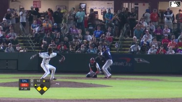 Wills Maginnis grounds into a double play, shortstop Jemone Nuel to second baseman Elvin Garcia to first baseman Félix Amparo. Colton Coates out at 2nd. Wills Maginnis out at 1st.