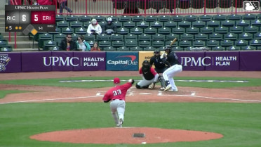 E.J. Exposito homers (1) on a fly ball to left center field. Andrew Jenkins scores.