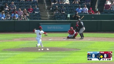 Andrew Cossetti homers (3) on a fly ball to left center field. Kala'i Rosario scores.