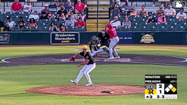 TJayy Walton homers (1) on a fly ball to center field. Jonathan Hogart scores.