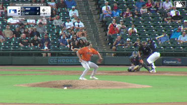 Garret Guillemette out on a sacrifice fly to center fielder Ryan Lasko. Yamal Encarnacion scores.