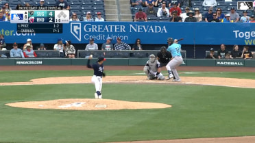 Collin Price homers (6) on a fly ball to left field.