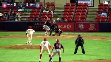 Tucker Toman hits a grand slam (1) to left center field. Jacob Sharp scores. Alexis Hernandez scores. Dub Gleed scores.