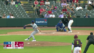 Julian Brock grounds into a double play, shortstop Sean McLain to second baseman Jake Gelof to first baseman Joe Vetrano. Dylan Dreiling out at 2nd. Julian Brock out at 1st.