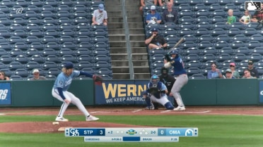 Noah Cardenas homers (13) on a fly ball to left field.
