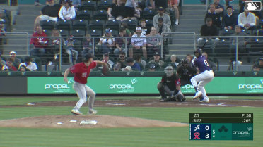 Ryan Bliss homers (5) on a fly ball to left center field.