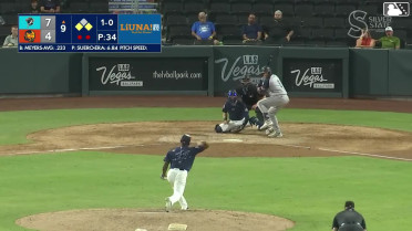 Jake Meyers doubles (6) on a line drive to left fielder Colby Halter. Pascanel Ferreras scores. Cavan Biggio scores.