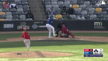 Alan Roden homers (1) on a fly ball to center field.