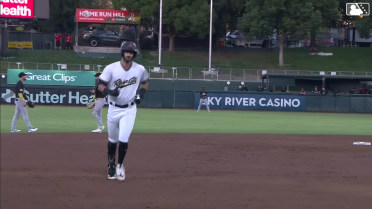 Bryce Eldridge skies his 13th home run of the season
