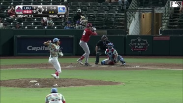 Michael Toglia homers (14) on a fly ball to center field.