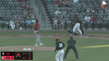Carter Graham singles on a sharp line drive to left fielder James Taussig. Johnny Ascanio scores.