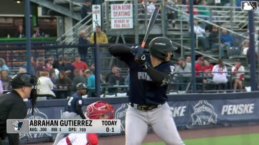 Abrahan Gutierrez singles on a line drive to right fielder Austin Murr. Tyler Hardman scores. Manuel Palencia to 3rd.