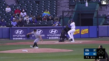Josh Kasevich triples (1) on a line drive to right fielder Kahlil Watson.
