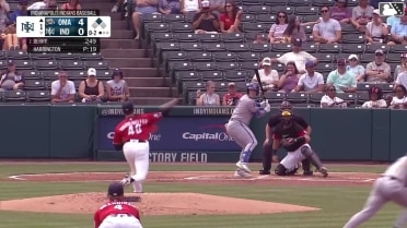 Jacob Berry strikes out swinging and Peyton Wilson caught stealing 3rd, catcher Derek Berg to third baseman Mike Jarvis to catcher Derek Berg.