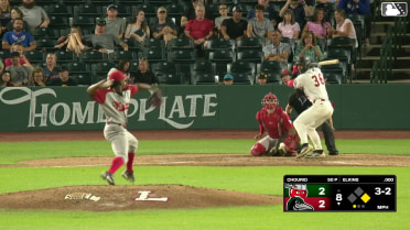 Jaron Elkins strikes out swinging, catcher Lamar King Jr. Logan Wagner out at 2nd. Jaron Elkins out on batter interference.