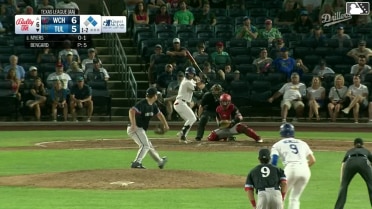 Kole Myers singles on a line drive to center fielder Garrett Spain. Chris Newell scores. Kyle Nevin to 3rd.