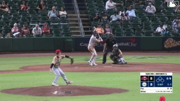 Theo Gillen homers (4) on a fly ball to right field.