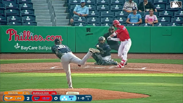 Griffin Burkholder's first career homer