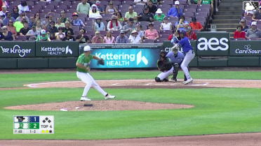 Austin Charles homers (5) on a fly ball to center field.
