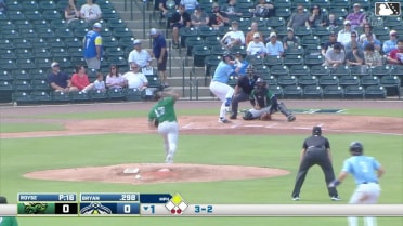 Brooks Bryan singles on a ground ball to first baseman Cooper McMurray. Sean Gamble scores.