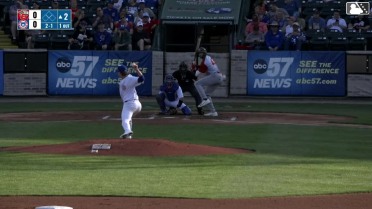 Jake Cunningham homers (10) on a fly ball to right field.