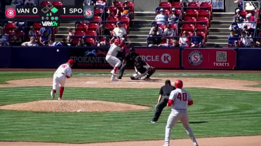 Tucker Toman doubles (2) on a sharp fly ball to left fielder Jacob Humphrey. Peyton Williams scores.