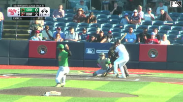 Colin Burgess out on a sacrifice fly to center fielder Edward Florentino. Dixon Williams scores.