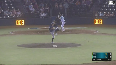 Seong-Jun Kim homers (1) on a fly ball to left center field.