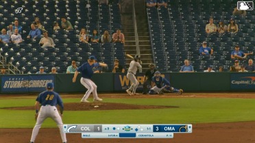Cooper Ingle doubles (9) on a fly ball to right fielder Gavin Cross. Angel Genao scores.