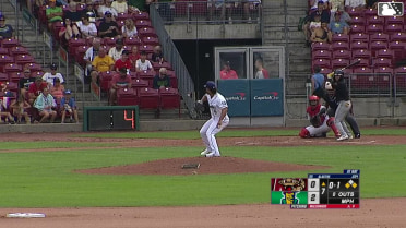 Luiyin Alastre singles on a line drive to center fielder Jacob McCombs. Luis Castillo scores. Tayden Hall to 2nd.