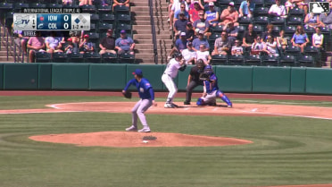 Kyle Manzardo singles on a line drive to center fielder Chas McCormick. Cooper Ingle scores.