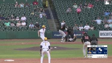 David McCabe singles on a ground ball to center fielder Mac Horvath. Archer Brookman scores. Tristin English to 2nd.