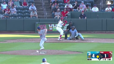 Trey Paige out on a sacrifice fly to right fielder Jack Hurley. Ryan Campos scores.