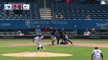 Trevor Hauver singles on a line drive to center fielder Ryan Waldschmidt. Diego Castillo scores.