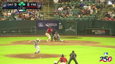 Yeiker Reyes out on a sacrifice fly to center fielder Jaron Elkins. Jesus Freitez scores. Ashly Andujar to 3rd.