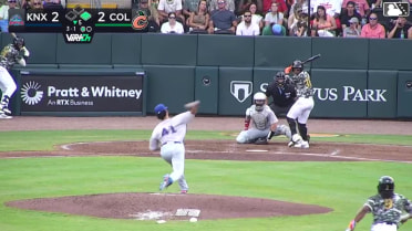 Lizandro Espinoza singles on a line drive to left fielder Carter Trice. Kevin Kilpatrick Jr. scores.